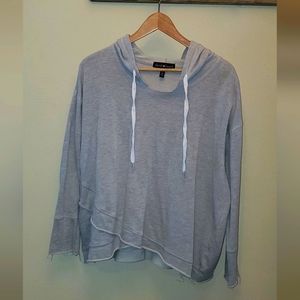 Derek Heart Gray Hooded Sweatshirt, Size Large